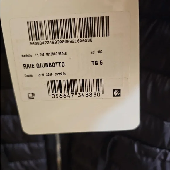 **NWT** Moncler's Raie Short Down Parka Jacket Black XL (size 5) - Picture 7 of 12